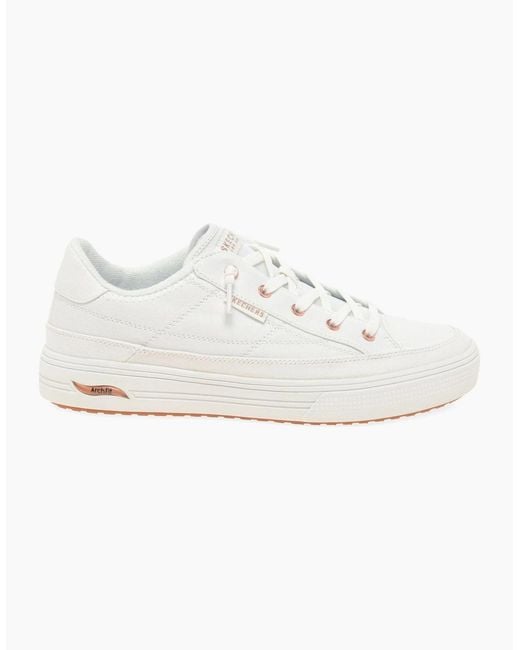 Skechers White Arch Fit Arcade Trainers