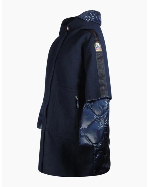 Parajumpers Blue Joy Oversize Long Hooded Down Jacket