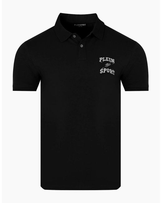 Philipp Plein Black Plein Sport Small Logo Polo Shirt for men