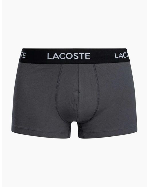 Lacoste Black 3 Pack Trunks for men