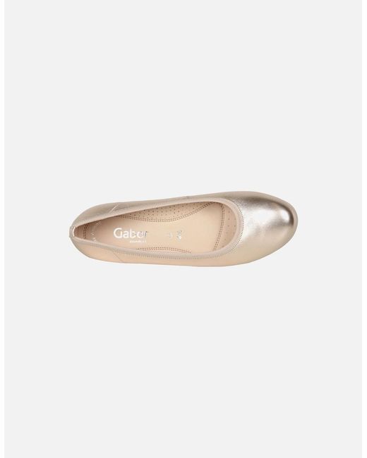 Gabor White Epworth Low Wedge Heeled Shoes
