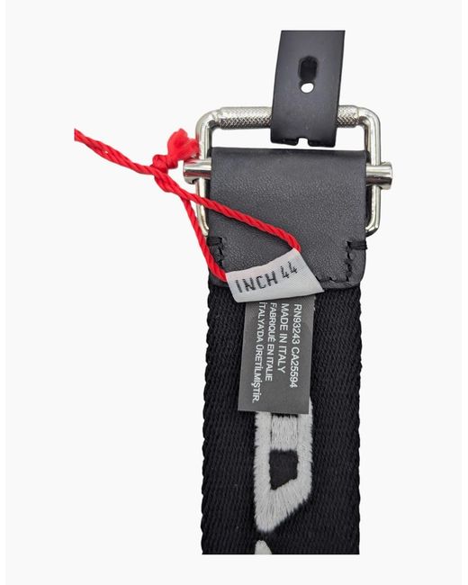 DIESEL Black B-Didi Belts For Jeans Metal Buckle Woven Work Waist Belt New for men