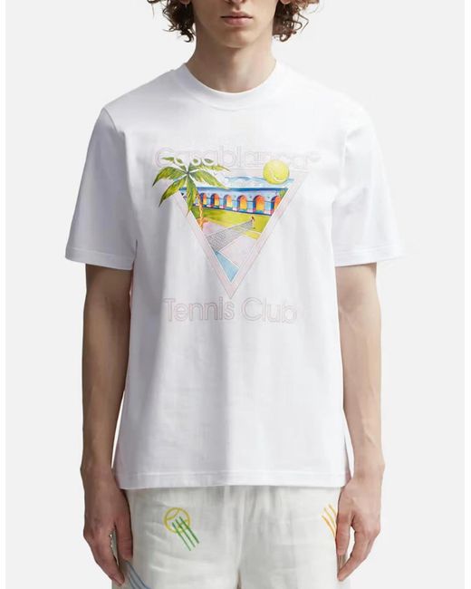 Casablanca White Tennis Club Icon Tee