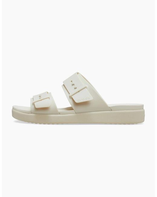 CROCSTM White Brooklyn Buckle Sandstone Sandals