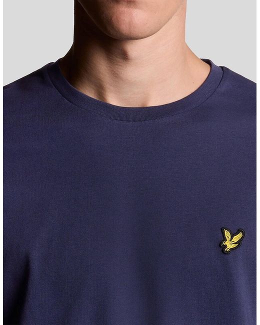 Lyle & Scott Blue Long Sleeve Cotton T-Shirt for men
