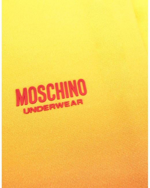 Moschino Yellow Underwear Pocket Tape Logo Sweatshirt for men