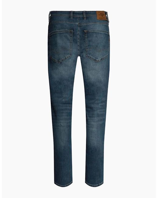 Replay Blue Grover Straight Fit Five Pocket Jeans for men