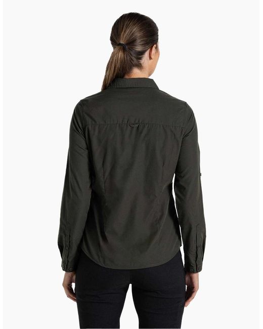 Craghoppers Green Ladies Kiwi Long-Sleeved Shirt
