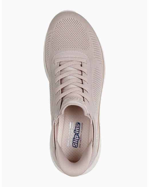 Skechers White Bobs Sport Squad Chaos Textile Off Trainers