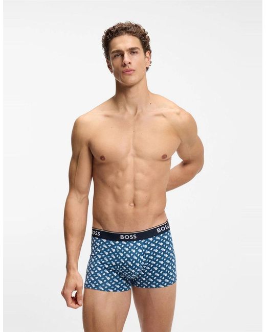 Boss Blue Pack Power Boxer Shorts for men