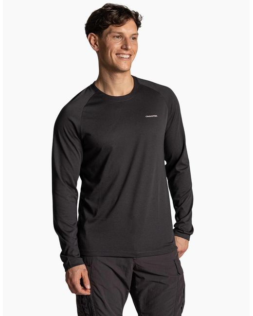 Craghoppers Gray Nour Nosilife Long-Sleeved T-Shirt for men