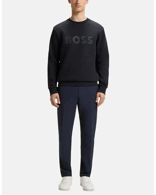 Boss Blue Boss Salbo Sandwich Logo Sweatshirt Dark for men