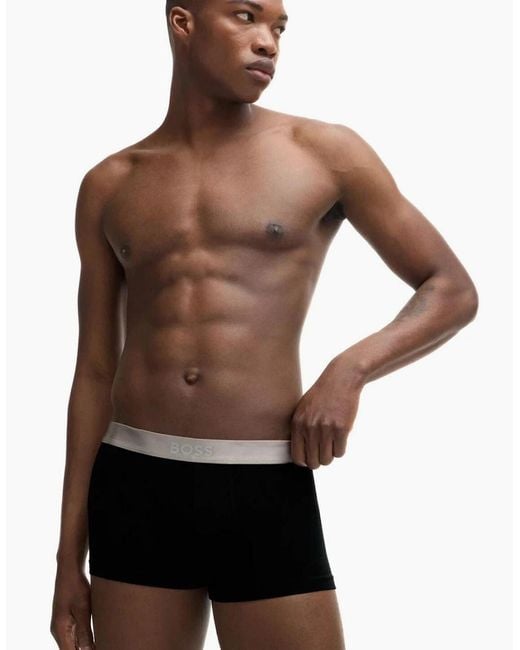 Boss Black 3-Pack Metallic Logo Boxer Trunks Gift Set for men