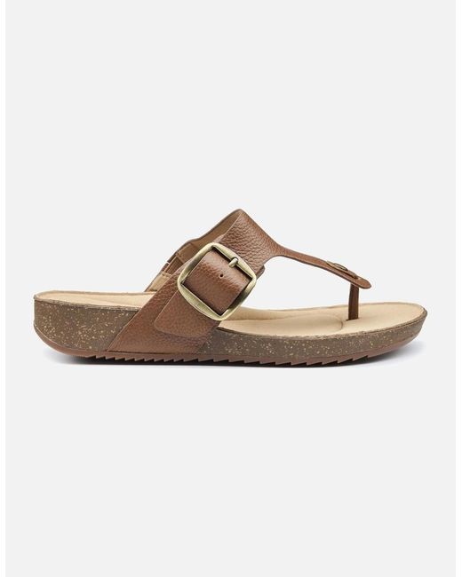 Hotter White Resort Toe Post Sandals