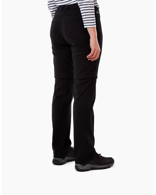 Craghoppers Black Ladies Kiwi Pro Ii Convertible Trousers