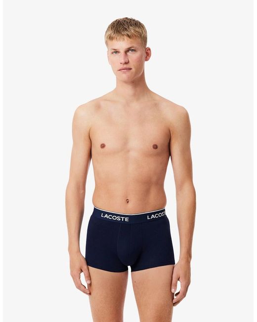 Lacoste Blue 3-Pack Trunks for men