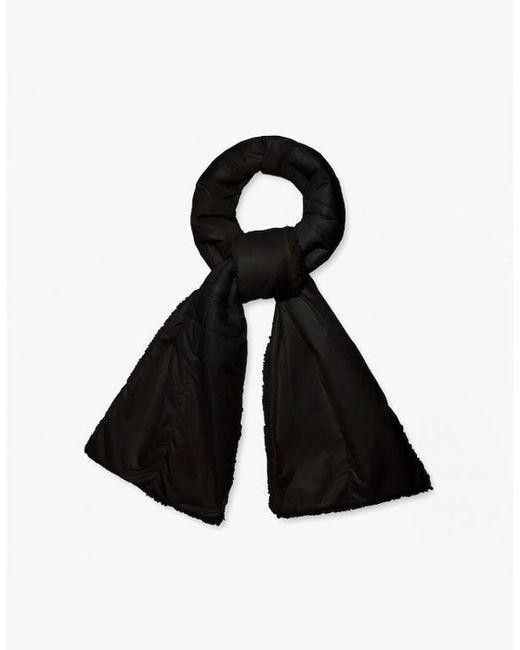 Ugg Black Aand Puffer Scarf: O/S
