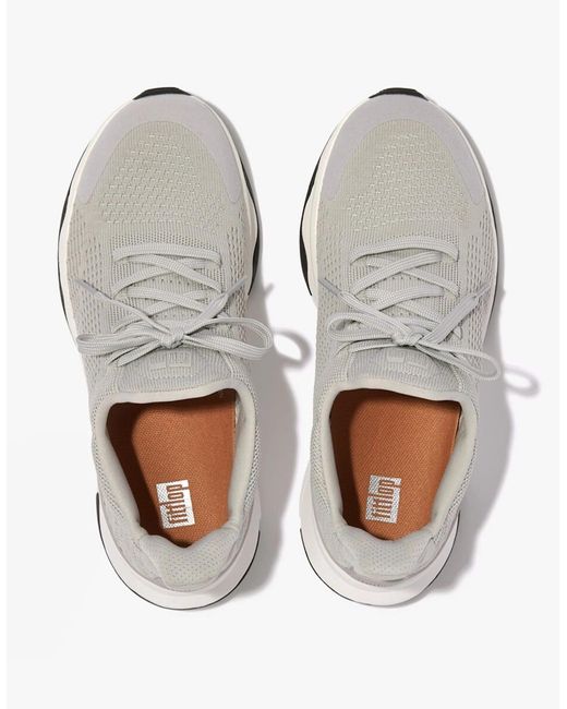 Fitflop White Vitamin Ffx Knit Sport Trainers Tiptoe Mix