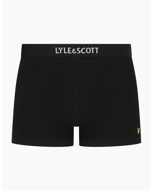 Lyle & Scott Black 3-Pack Devon Boxer Trunks for men
