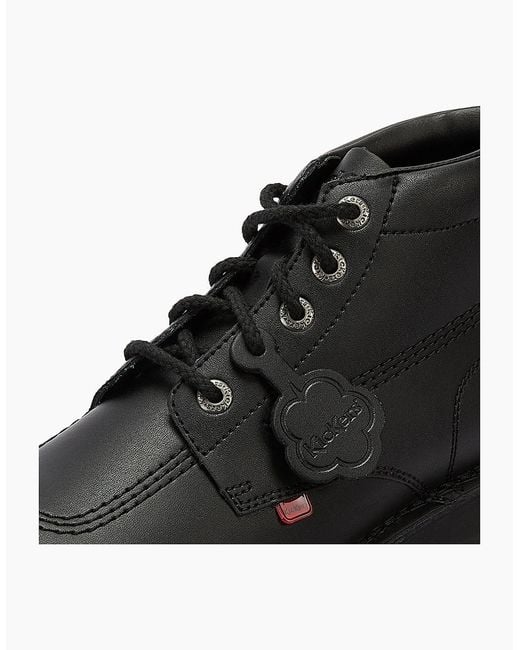 Kickers Black Kick Hi Leather Ankle Boots for men