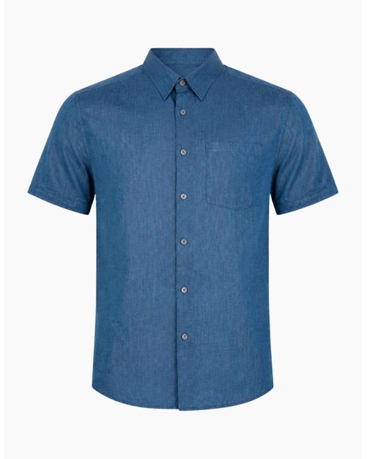 Ted Baker Blue Palomas Linen Shirt for men