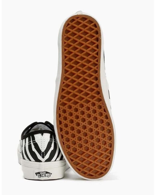 Vans Black Authentic Animalier Zebra Trainers