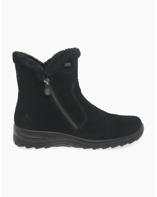 Rieker Black Everest Ankle Boots