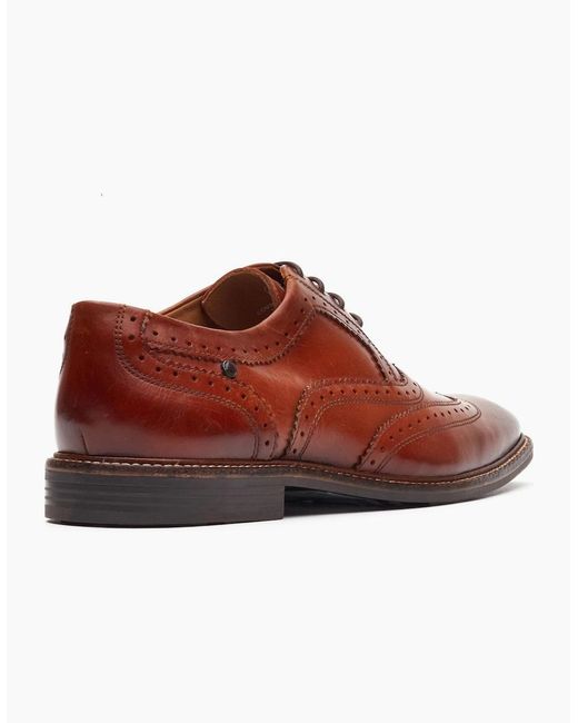 Base London Brown London Clarence Brogue Leather Burnt Tan Brogues Shoes for men