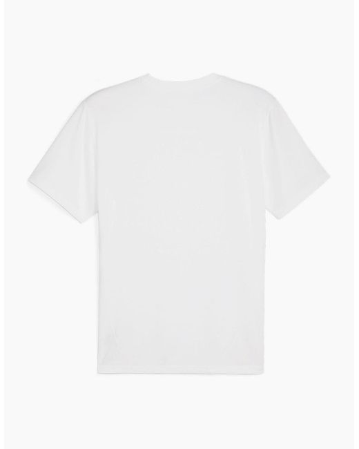 PUMA White Teamfinal Training Short Sleeve Performance T-Shirt for men