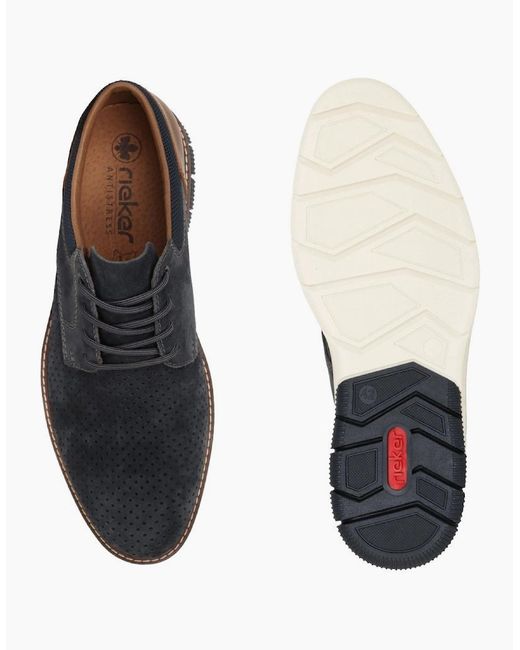 Rieker Black Baxter Casual Lace Up Shoes for men