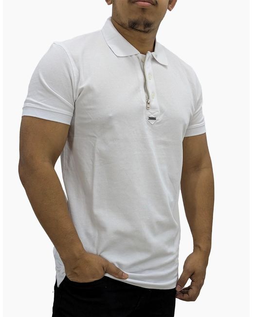 DIESEL Red T-Smith-Zip Out Rbawh Polo T Shirts Short Sleeve Casual Golf Tee New for men
