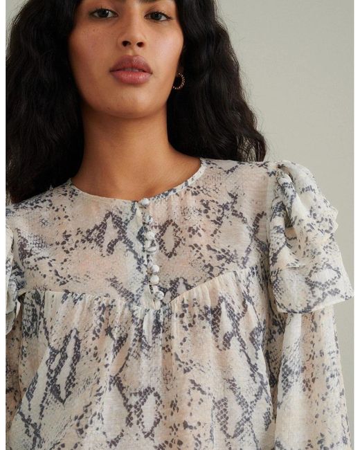 Nobody's Child Gray Tilda Snake Top