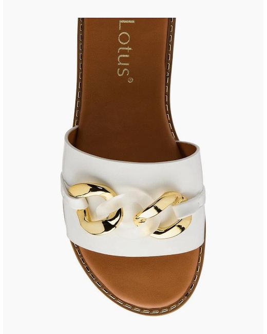 Lotus White Vida Sandals