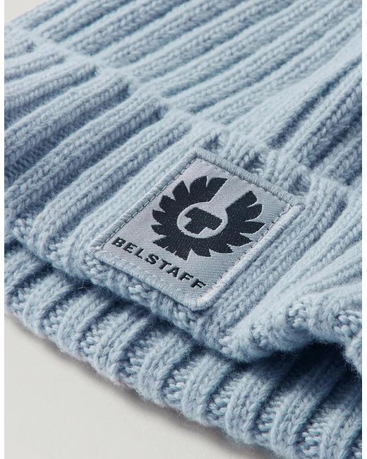 Belstaff Blue Watch Beanie Hat Mist for men