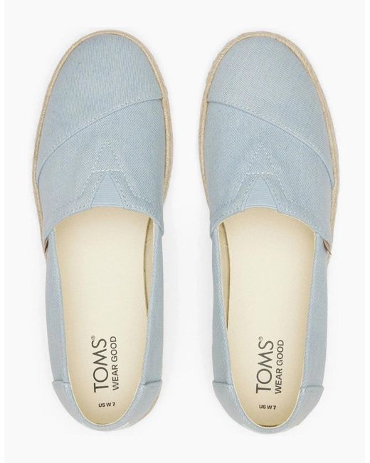 TOMS Blue Alpargata Rope 2.0 Textile Light Espadrilles