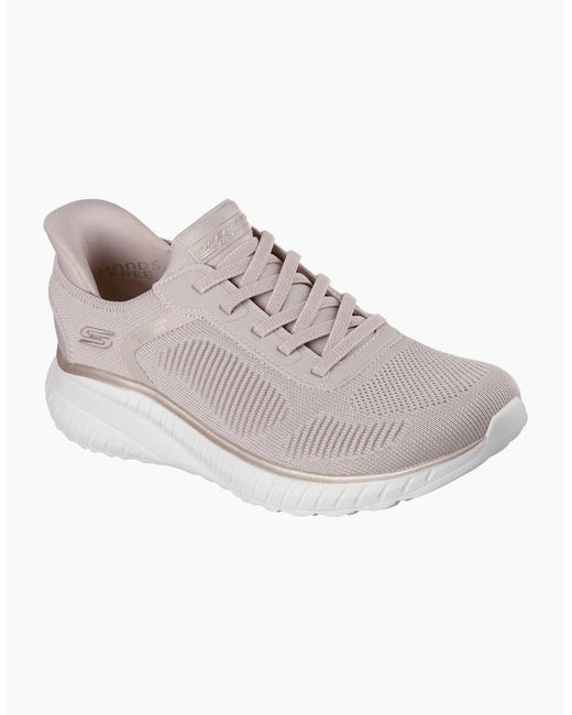 Skechers White Bobs Sport Squad Chaos Textile Off Trainers
