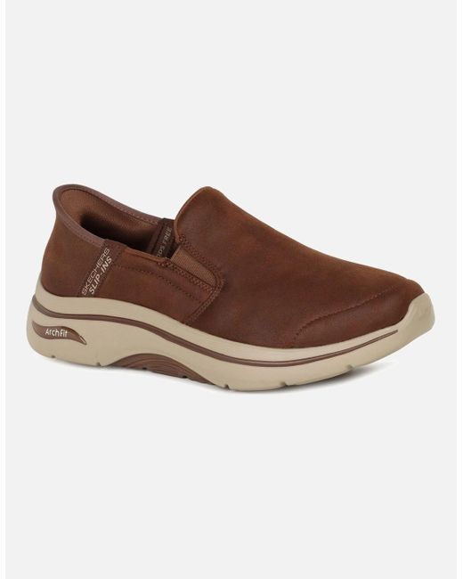 Skechers Go Walk Brown Slip for men