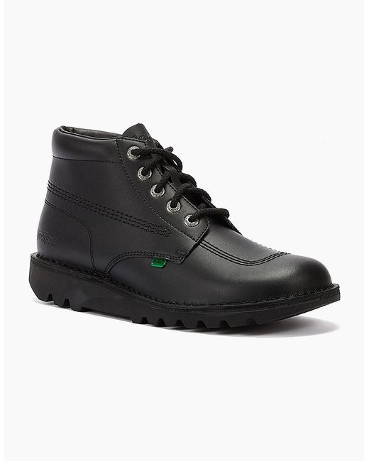 Kickers Black Kick Hi Leather Ankle Boots for men