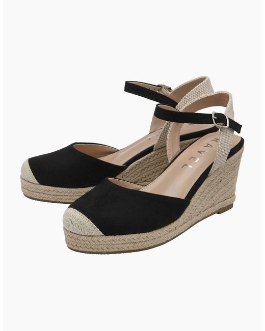 Ravel Black Denwick Espadrille Wedges