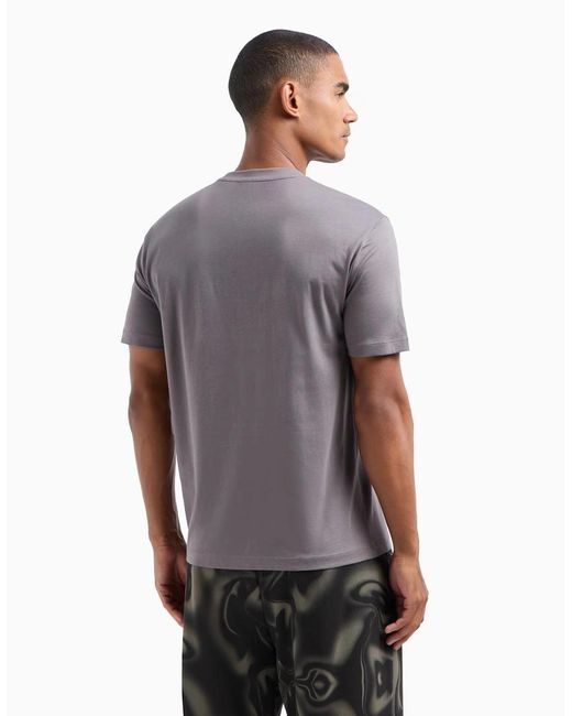 EA7 Gray Large Logo T-Shirt for men