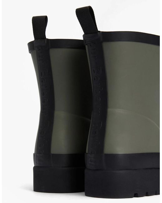 Barbour Black Portree Wedge Wellies Dusky