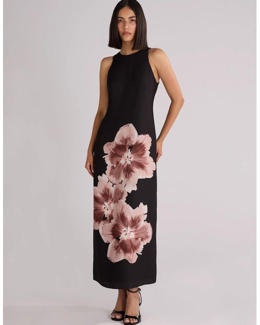 Ro&zo Green Camilla Mono Floral Print Racer Dress