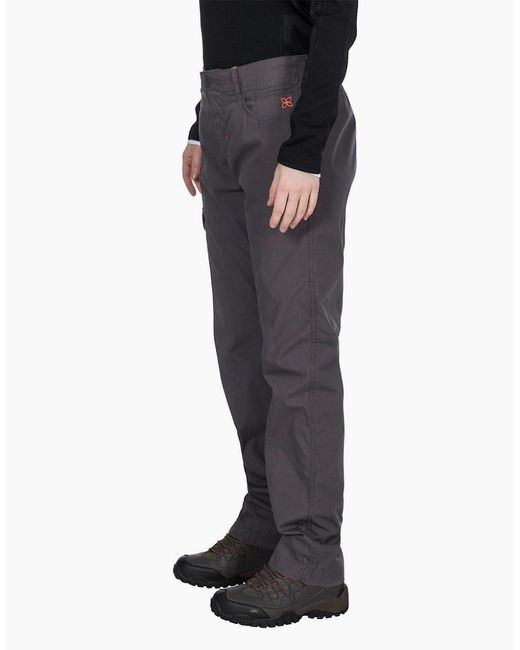 Trespass Gray Rambler Solid Patterned Straight Cargo Trousers