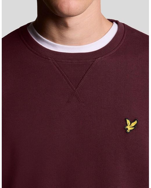 Lyle & Scott Red Cotton Crew Neck Sweatshirt for men