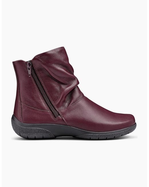 Hotter Purple Whisper Ankle Boots
