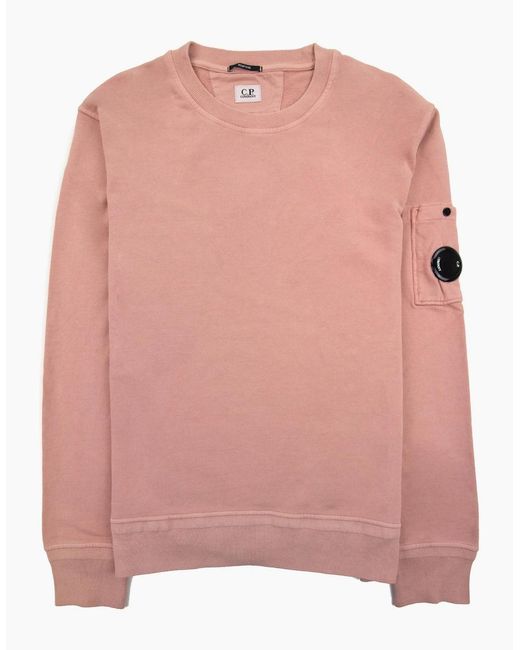 C P Company Pink Cotton Fleece Resist Dyed Sweatshirt 509 for men