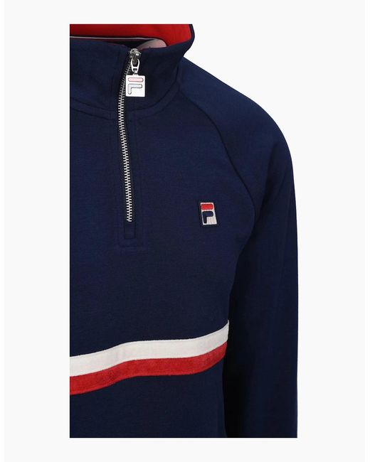 Fila Blue Rolando Half Zip /Gardenia for men