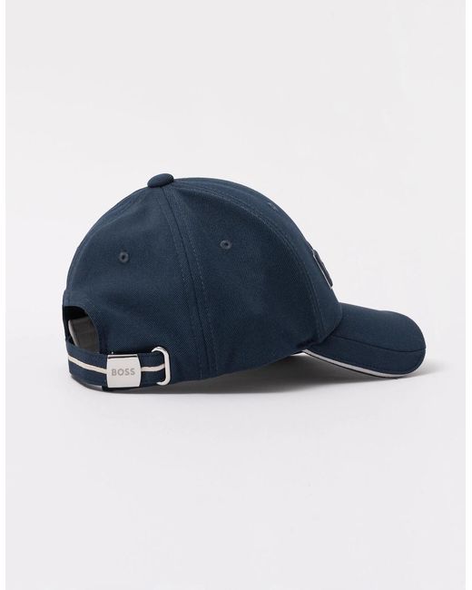 Boss Blue Boss Knitted Piqué Six Panel Cap With Embroidered Logo for men