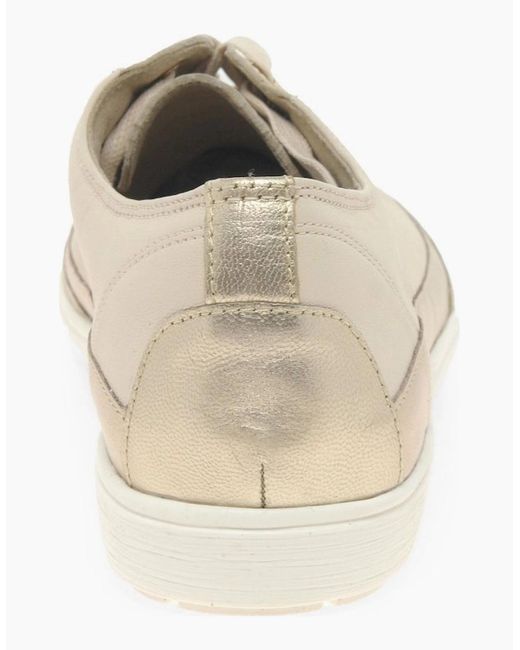 Caprice White Star Casual Lace Up Trainers