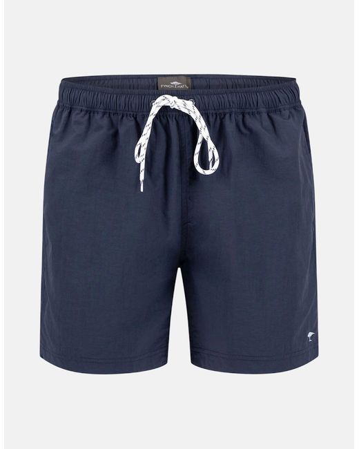 Fynch-Hatton Blue Solid Swim Shorts for men